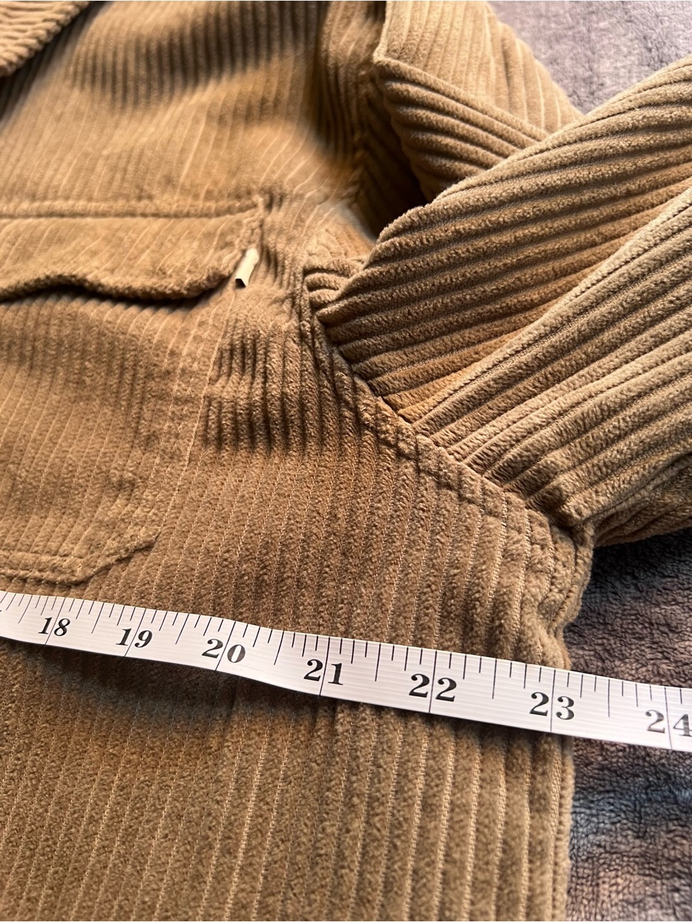 Katin Kane Corduroy Jacket Men Size L Shell Full Zip Taupe Khaki Brown Shacket - Picture 11 of 16